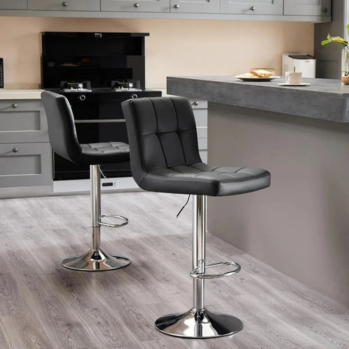4pc PU Leather Adjustable Swivel Barstools Weeknd Shop Online