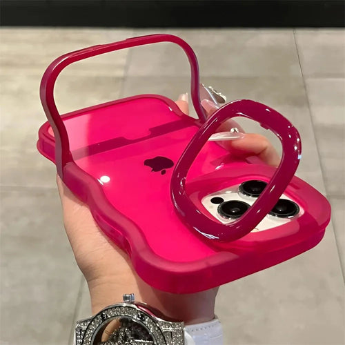 2-in-1 Folding Stand Wave Clear Phone Case Weeknd Shop Online