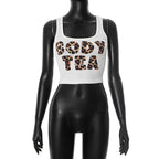 “Hottie” leopard-print graphic Tank