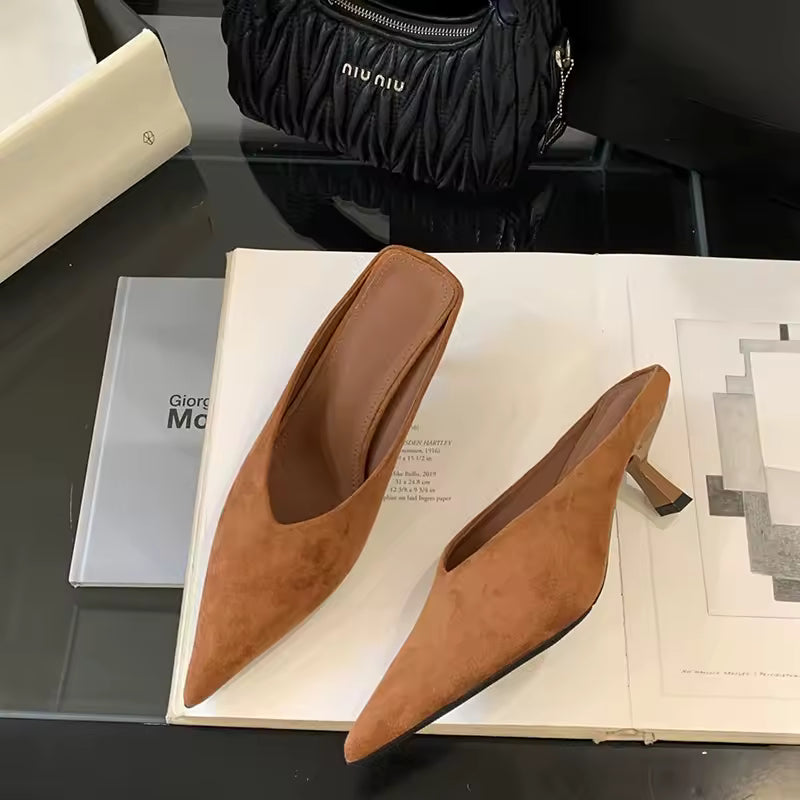 Charlotte Mini Heel Slide On Shoe