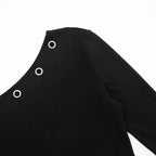 Zanna Off-Shoulder Slant Neck Hollow Out Crop Top Weeknd Shop Online