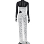 Marilyn Solid Color Lace Long Dress