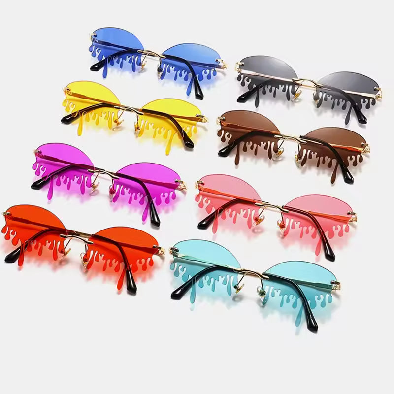 “DRIPPIN” Fashion Rimless Sunglasses