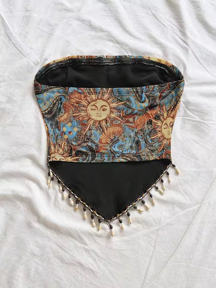 Summer Fashion Bandeau Crop Top
