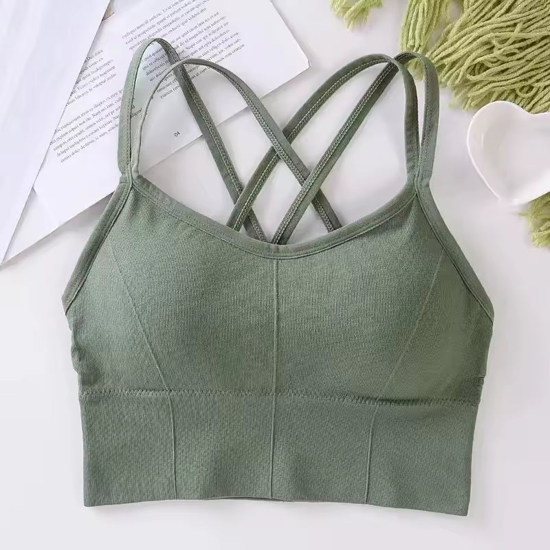 Women's Tank Sports Bra Top with Pad