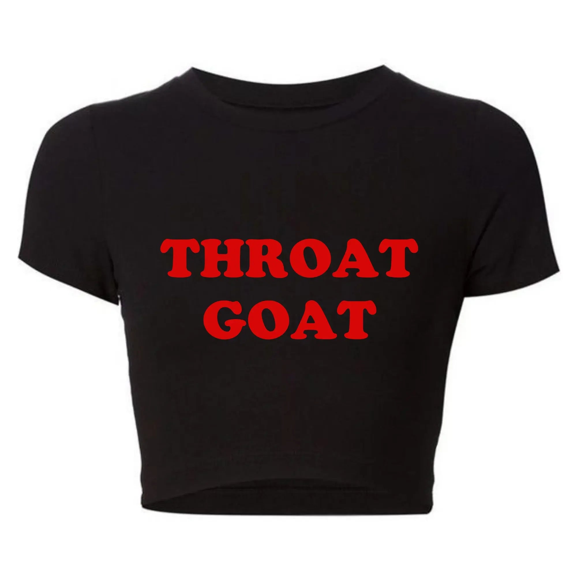 Throat Goat Crop Top – Sexy Graphic Tee for Bold Fashionistas