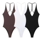 Slim Fit Halter High Cut Bodysuit