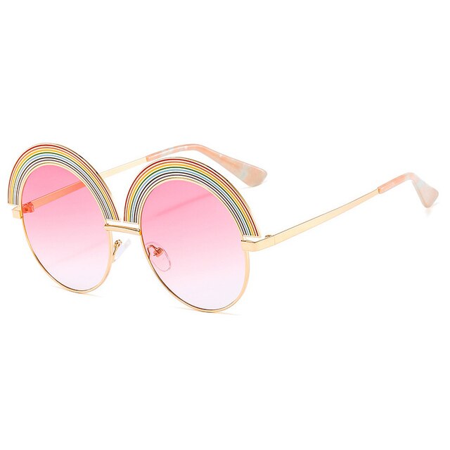 Round Oversize Rainbow Sunglasses