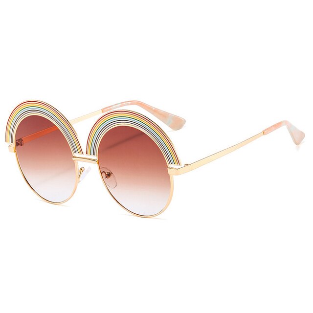 Round Oversize Rainbow Sunglasses