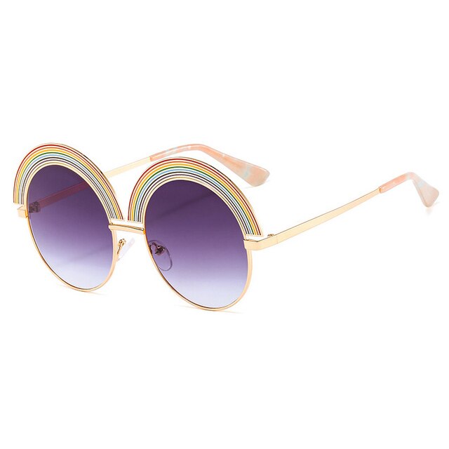 Round Oversize Rainbow Sunglasses