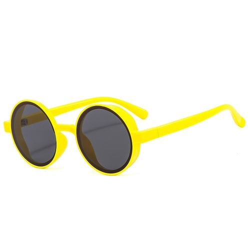 "Geeked" Round Plastic Frame Sunglasses Weekend Shade Sunglasses