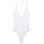 Slim Fit Halter High Cut Bodysuit