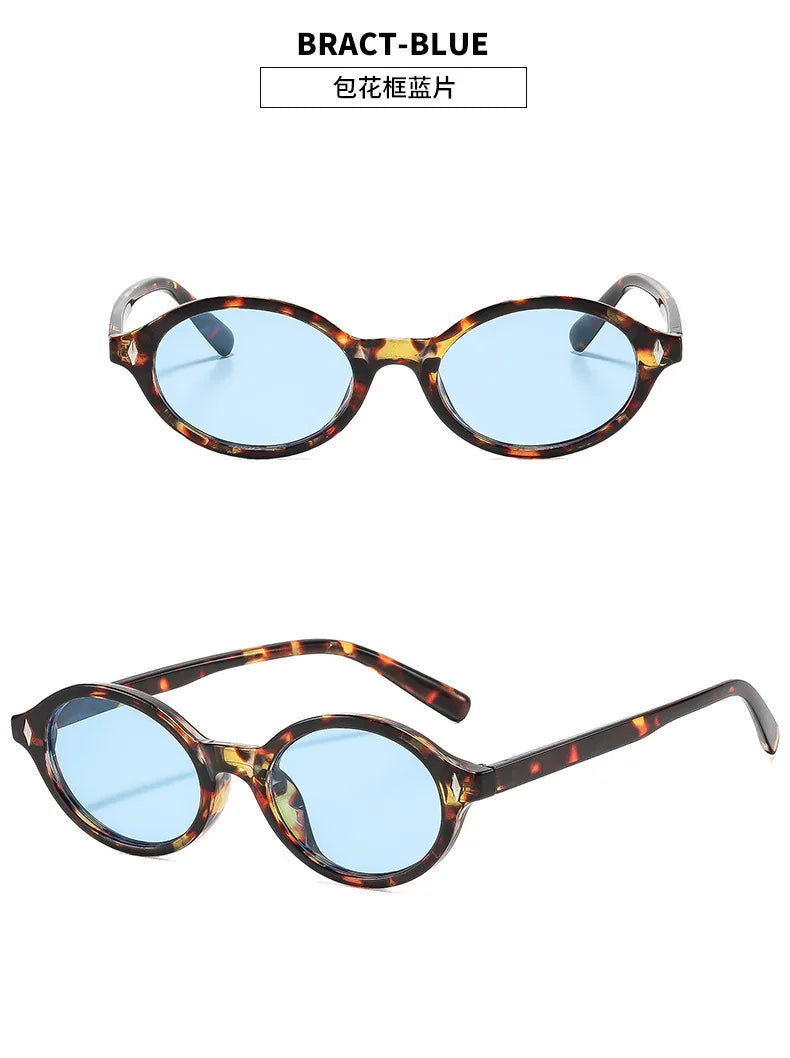 Crystlerr's Women Sunglasses Vintage Style Oval Shape