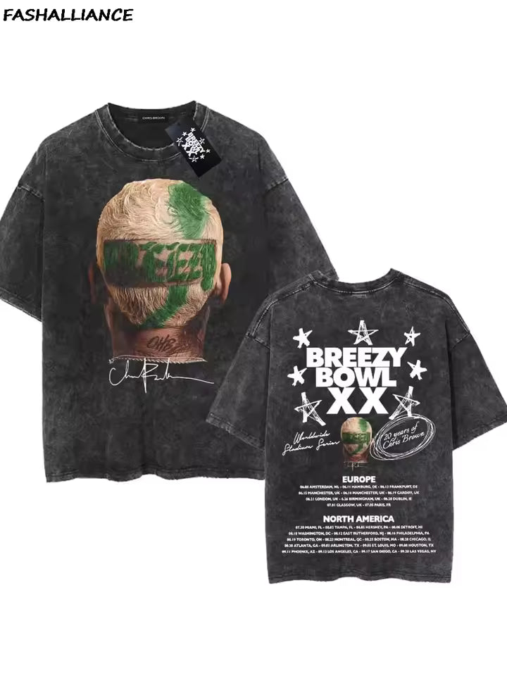 Chris Music Brown 2025 Breezy Bowl Xx Tour T-Shirt