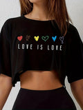 Women's Vibrant Pride Crop Top T-Shirt Weeknd Shop Online