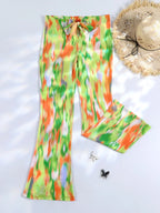 Women’s Sexy Sheer Mesh Beach Cover Up – Knitted Bikini Sarong Swimwear Tunic Dress Pants