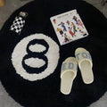 Black 8 Ball Round Carpet – Plush Flocked Anti-Slip Floor Rug Weeknd Shop Online