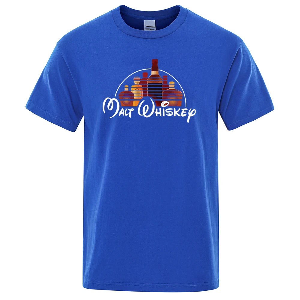 Malt Whiskey Printed T-Shirt – Funny Alcohol-Themed Oversized Tee for Men