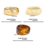 3 Style Trendy Exaggerated Resin Wide Bangle