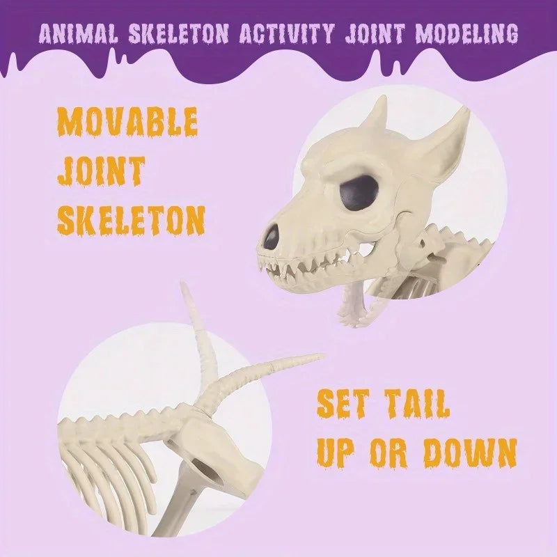 Halloween Little Wolf Skeleton Decoration – Indoor & Outdoor Ornament