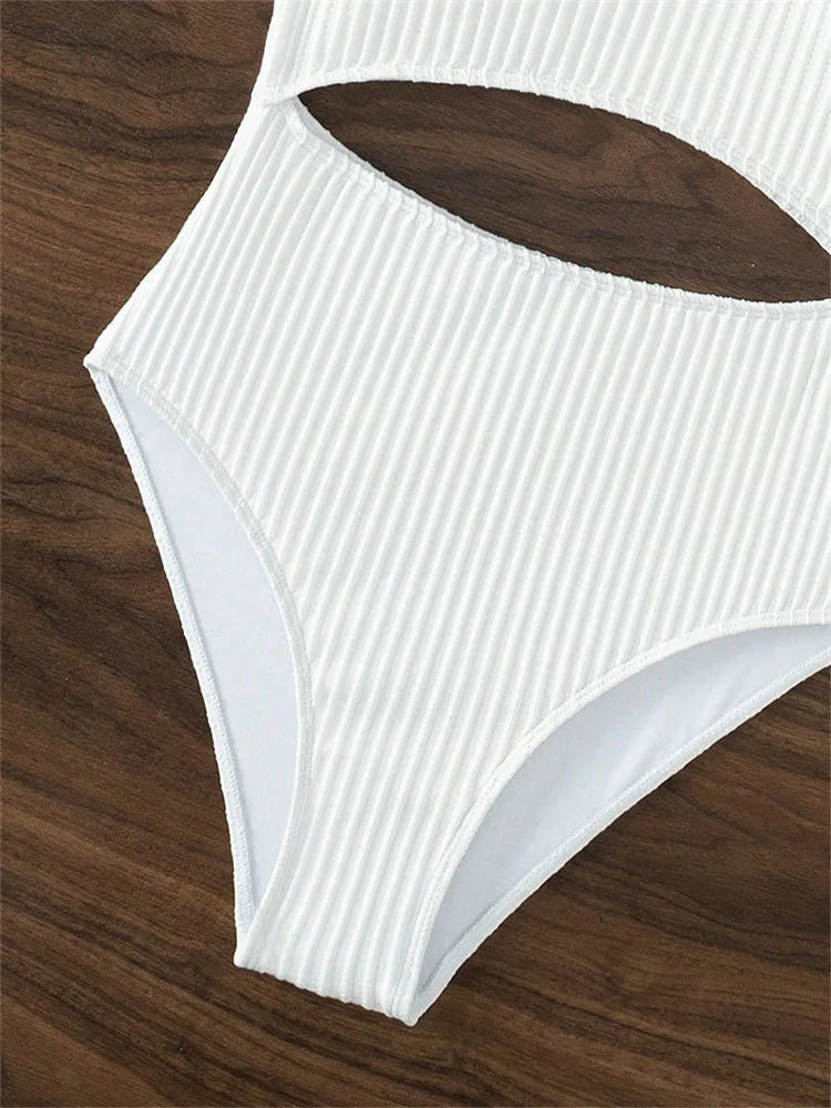 Bailey White Cutout Monokini Swimsuit
