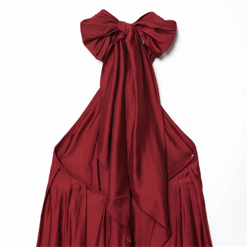 Falen Pleated  Sleevless Open Dress