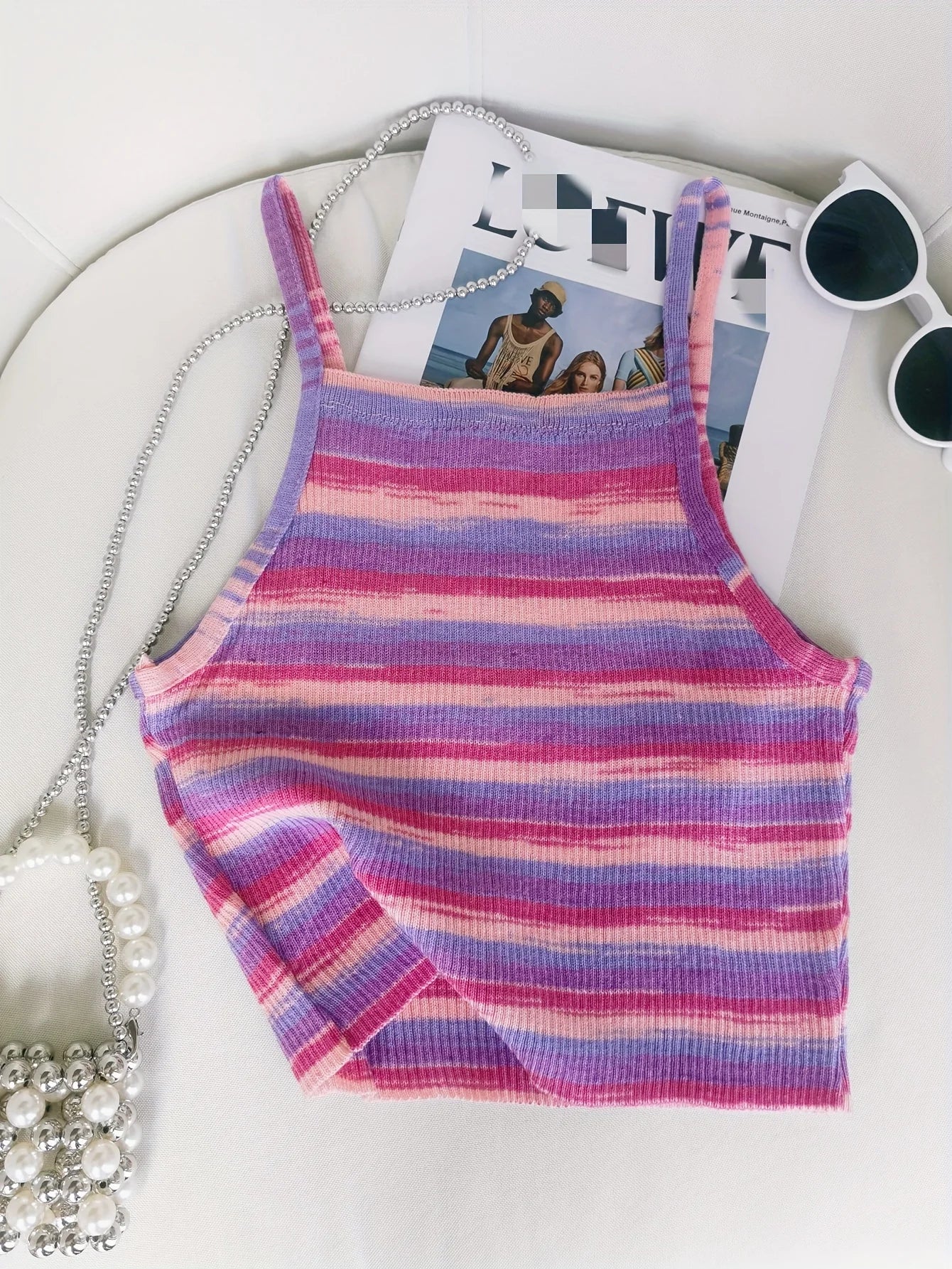 Summer Fun Ribbed Knit Cami Top
