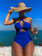 Nothing Less  Drawstring One-Piece Women Swimsuit