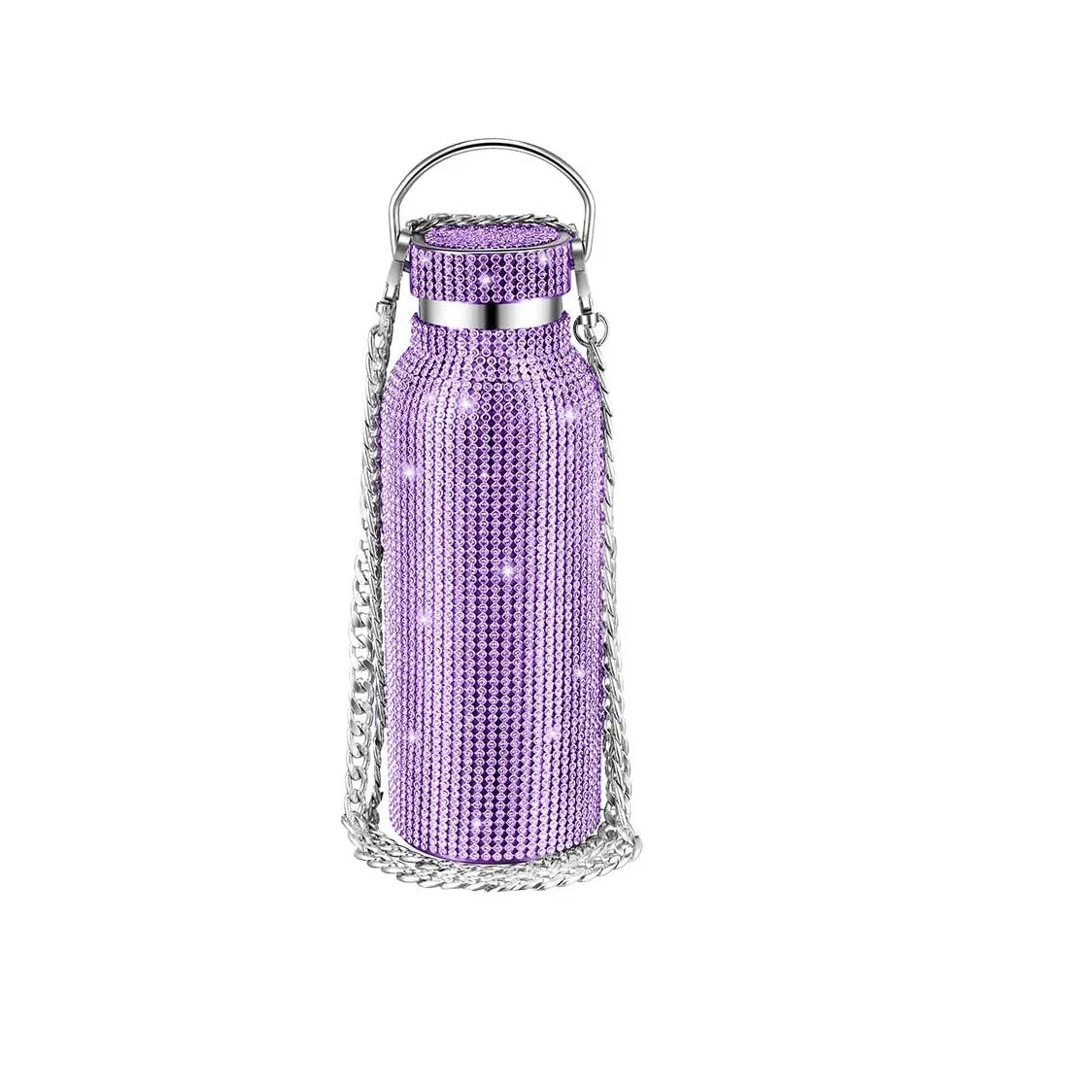 Luxurious Diamond Thermos Bottle with Chain