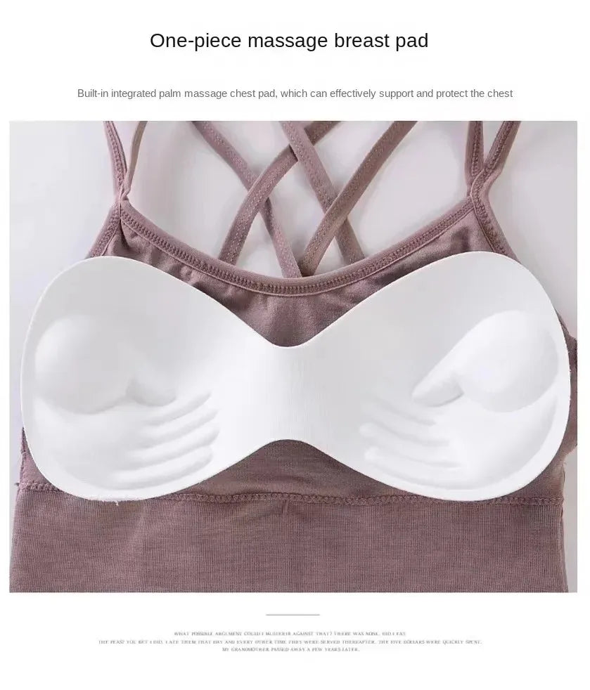Women's Tank Sports Bra Top with Pad