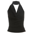Casual Cowl Neck Halter Top Weeknd Shop Online