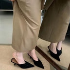 Charlotte Mini Heel Slide On Shoe