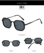 Fashion Gradient Retro Square Sunglasses – UV400 Protection