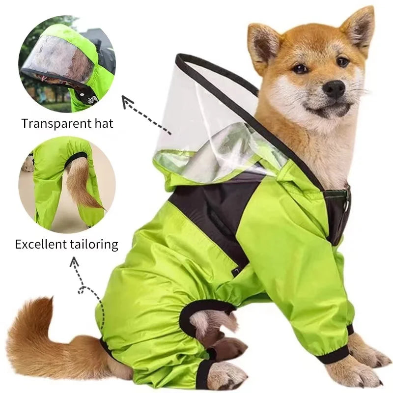 The Dog Face Waterproof Pet Raincoat – All-Weather Protection with Style