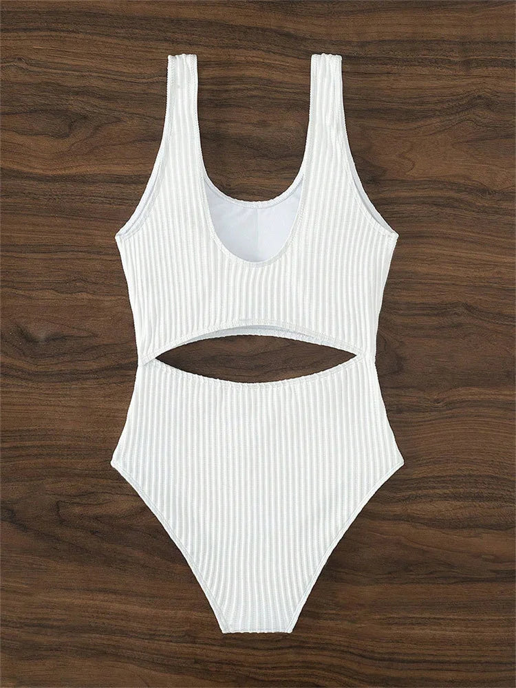 Bailey White Cutout Monokini Swimsuit