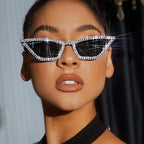 "Caked up" Rhinestone Cateye Sunglasses