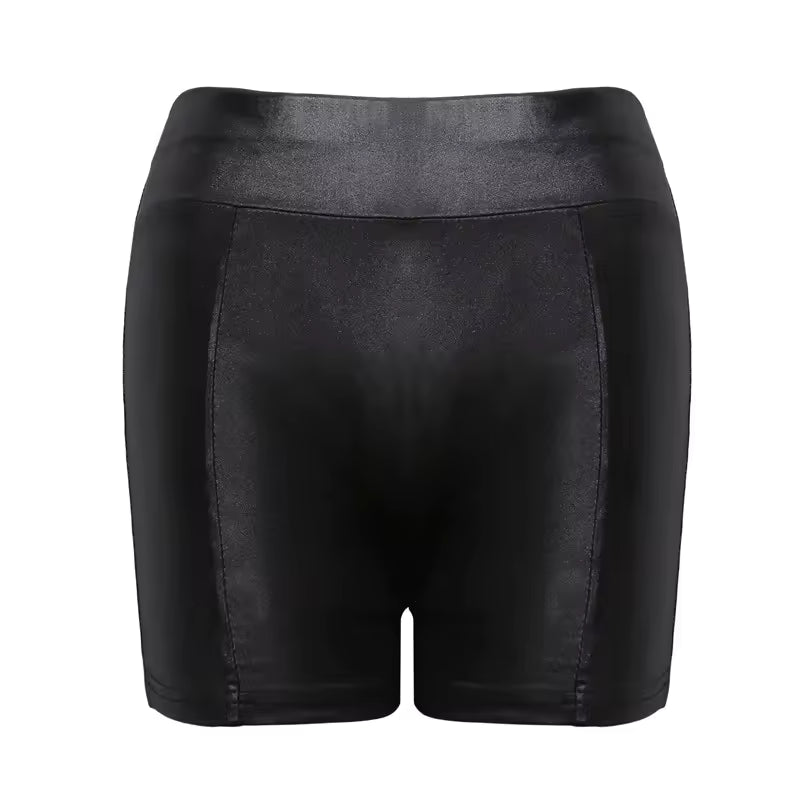 Women's PU Faux Leather Mini Shorts