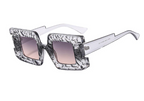 Fashion Unique Double Color Square Women Sunglasses