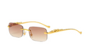 "Cooleyo" Rimless Square Mini Sunglasses Weekend Shade Sunglasses