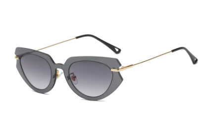 Fashion Cat Eye Rimless Women Sunglasses Weekend Shade Sunglasses