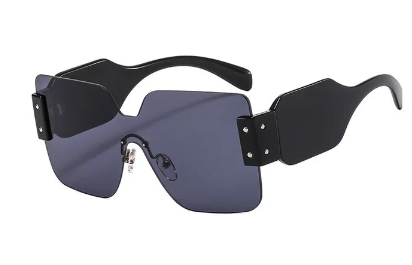 "Baby Bye" Oversize Square Plastic Frame Sunglasses