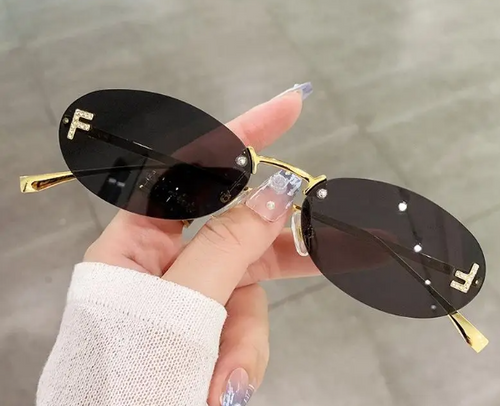 "Ms.Fadi" Oval jRimeless Sunglasses Weekend Shade Sunglasses