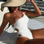 Suyhun Ribbed One Shoulder Monokini