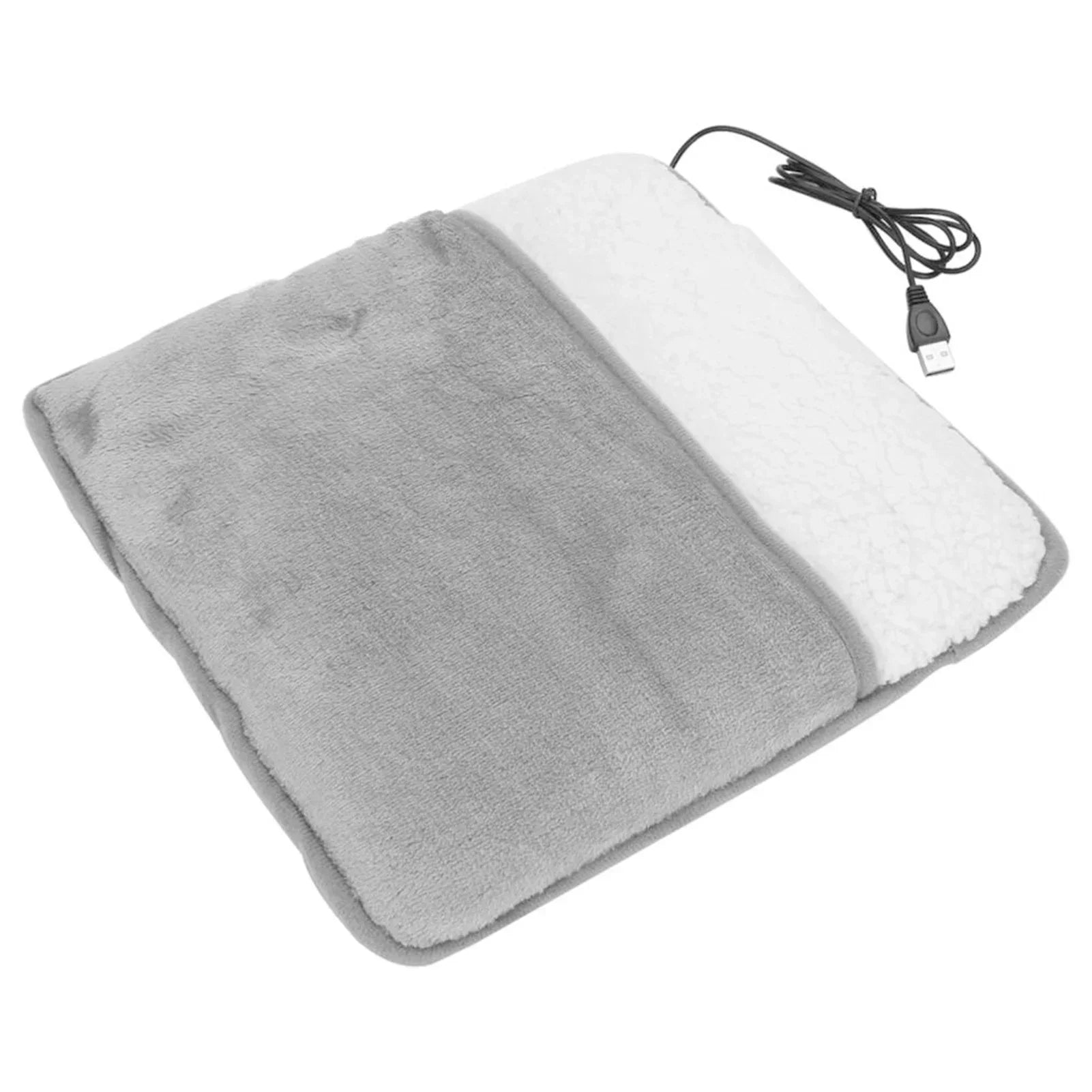 Winter USB Charging Electric Foot Heating Pad – Soft Plush Washable Foot Warmer Heater