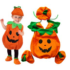 Kids Pumpkin Costume with Hat – Halloween Cosplay Fun for Boys & Girls!