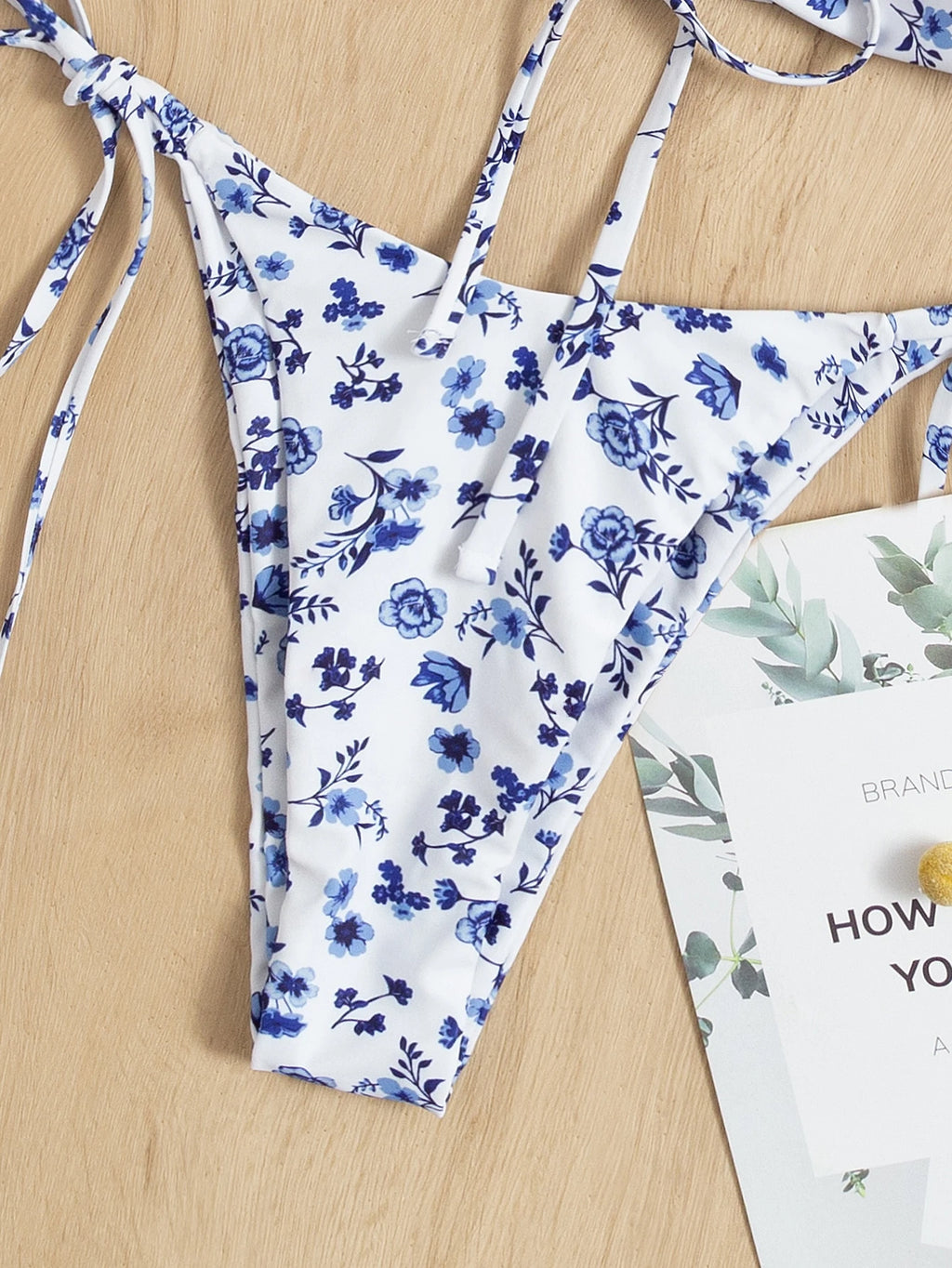 Floral Bandeau Bikini Set for Women