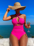 Nothing Less  Drawstring One-Piece Women Swimsuit