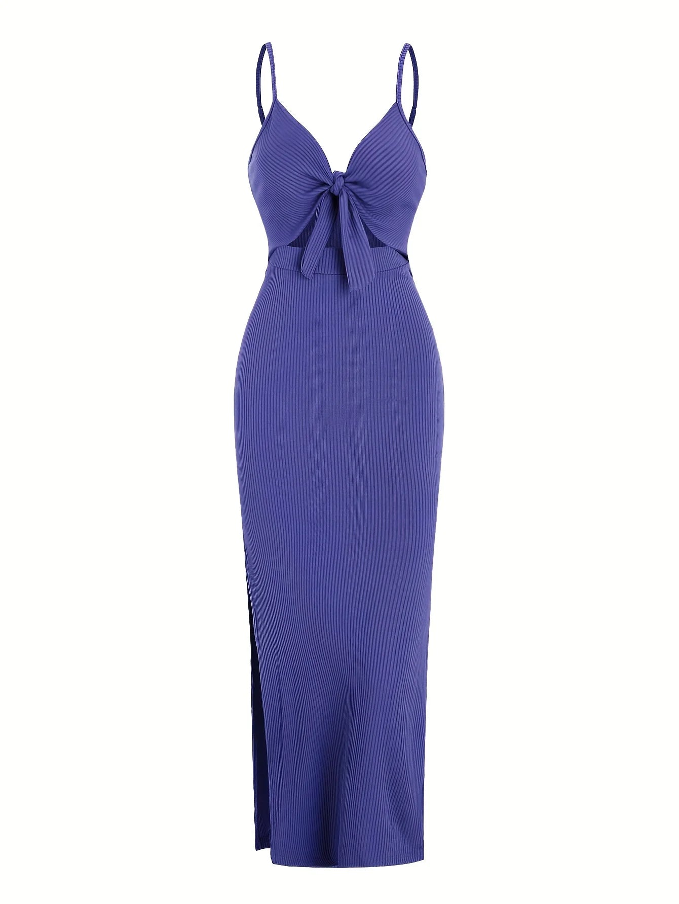 Cristi Knit Front Tie Spaghetti Strap Dress