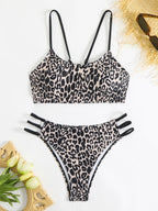 Camern Strappy Leopard Bikini Set