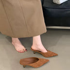 Charlotte Mini Heel Slide On Shoe